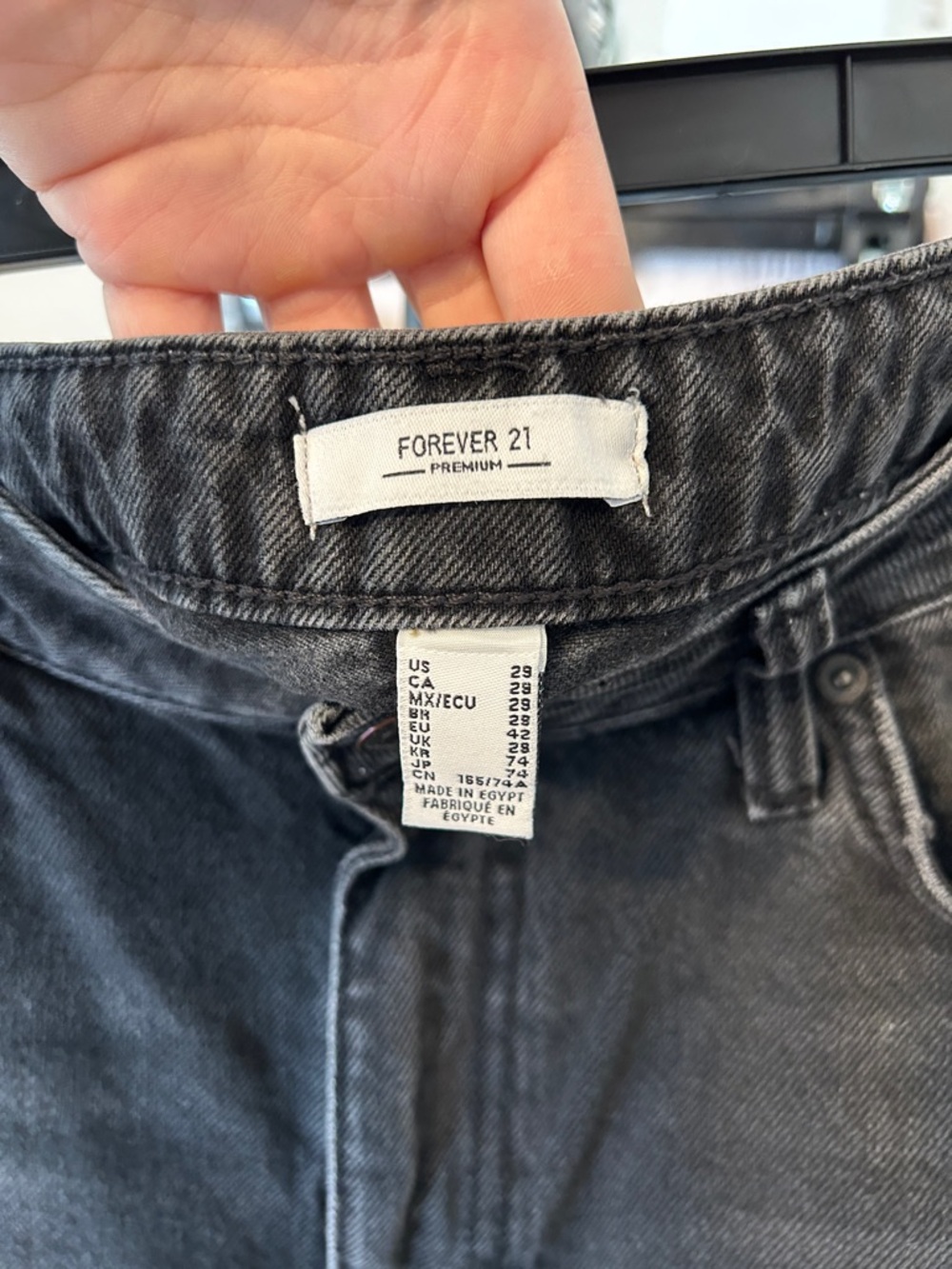 Forever 21 Distressed Jean Short. Size 29. 2” inseam. No stretch. - Picture 3 of 3